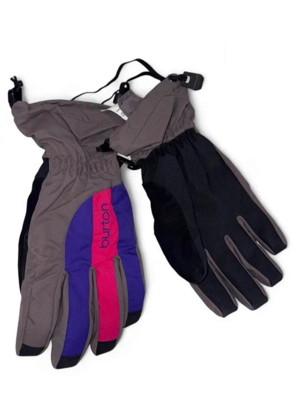 Burton women’s insulated Gray, Purple & Pink Winter Gloves size Large